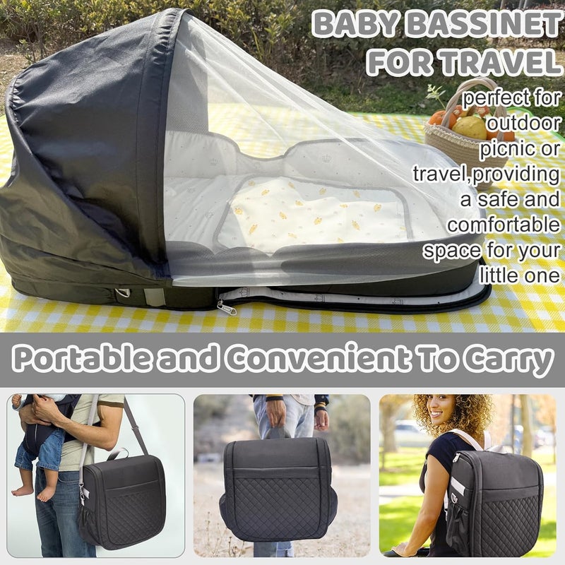YVMVDV Portable Travel Bassinet for 0-8M Baby, Portable Travel Baby Bed, Cosleeping Baby Bed with Mosquito Net, Lightweight and Foldable - Image 5
